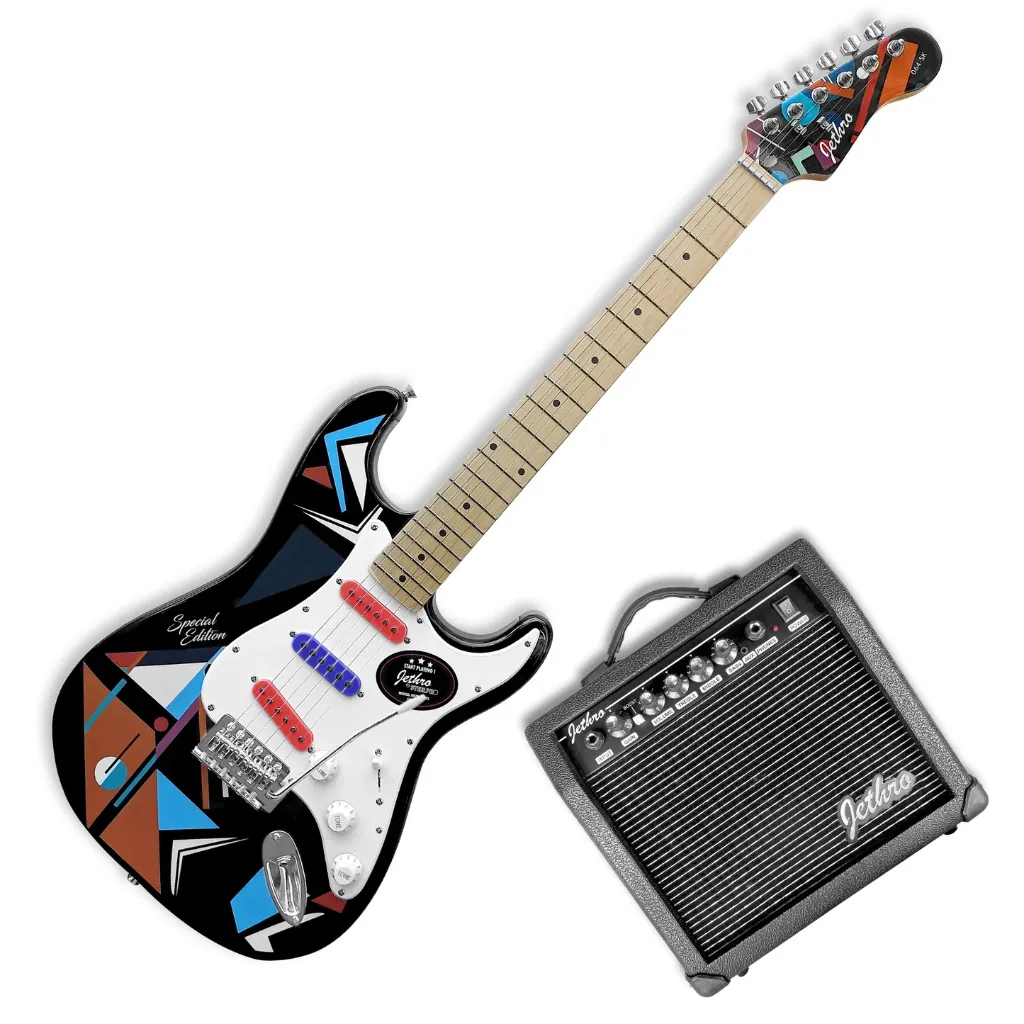 Jethro Series by Steelpro 064-SK Paquete Guitarra Eléctrica Sherwood Green Special Edition