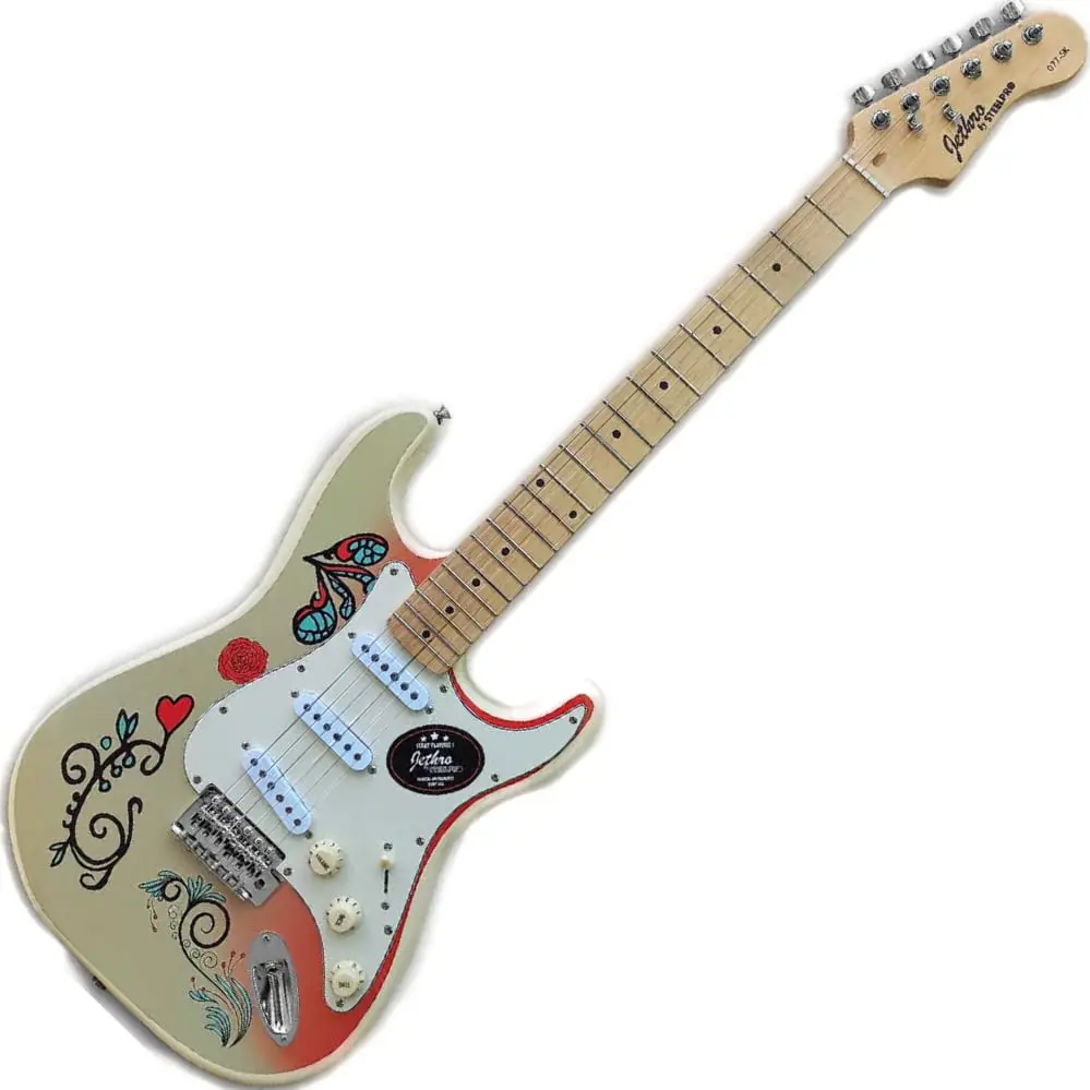  Paquete Guitarra Electrica Jethro Series By Steelpro Ivory 077-SK  