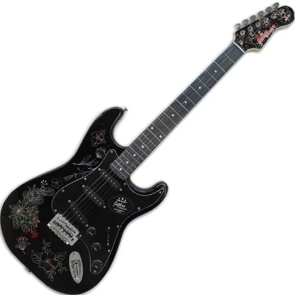  Paquete Guitarra Electrica Jethro Series By Steelpro Negra 078-SK 