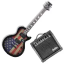Jethro Series by Steelpro 069-SK Paquete Guitarra Eléctrica USA Burst