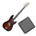 Jethro by Steelpro 501-SK Paquete Bajo Eléctrico 4 Cuerdas 3 Tone Sunburst