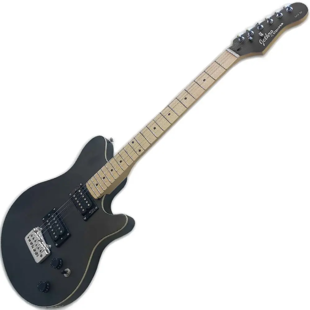 Jethro Series by Steelpro 062SK Paquete Guitarra Eléctrica Black Satin Silver Powder
