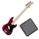 Jethro by Steelpro 502-SK Paquete Bajo Eléctrico 4 Cuerdas Candy Apple Red