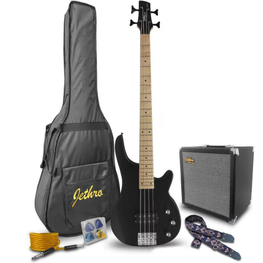 Jethro by Steelpro 503SK Paquete Bajo Eléctrico Negro