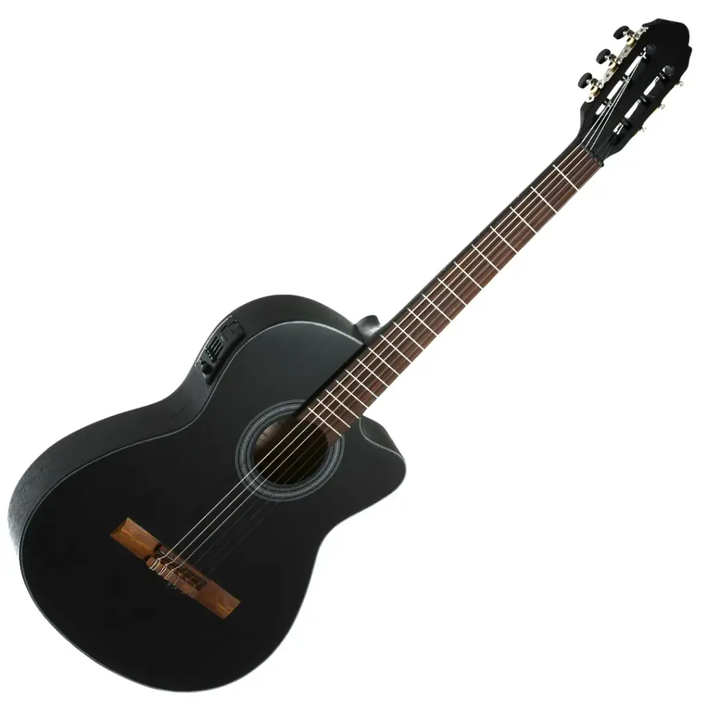 [VG500166B] Guitarra Electroacústica Tapa Cedro con Recorte Negra Gewa VG500166B