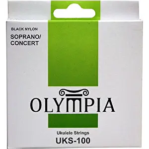 [UKS100] Olympia UKS100 Encordadura de Nylon Negro para Ukulele Soprano 4 Cuerdas