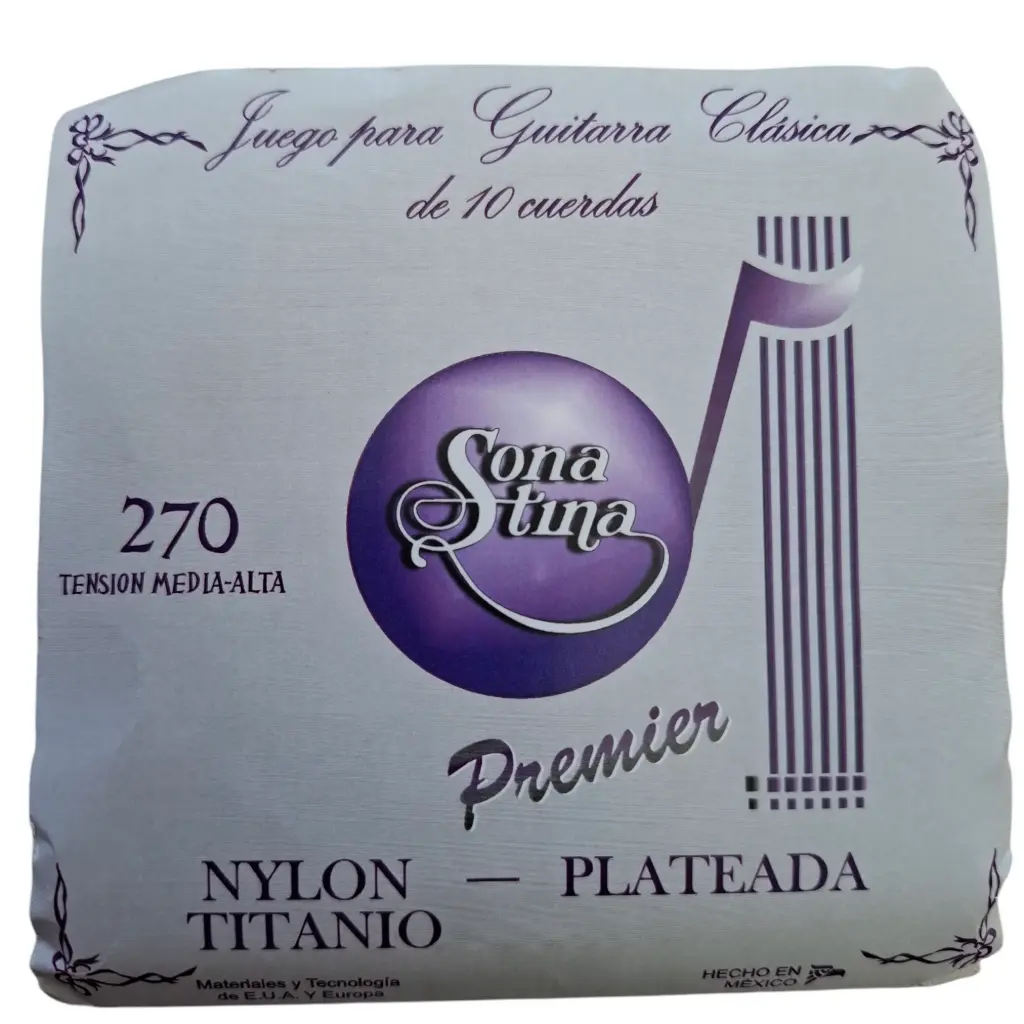 Sonatina SO270 Encordadura para Guitarra Electroacústica Nylon de Titanio  