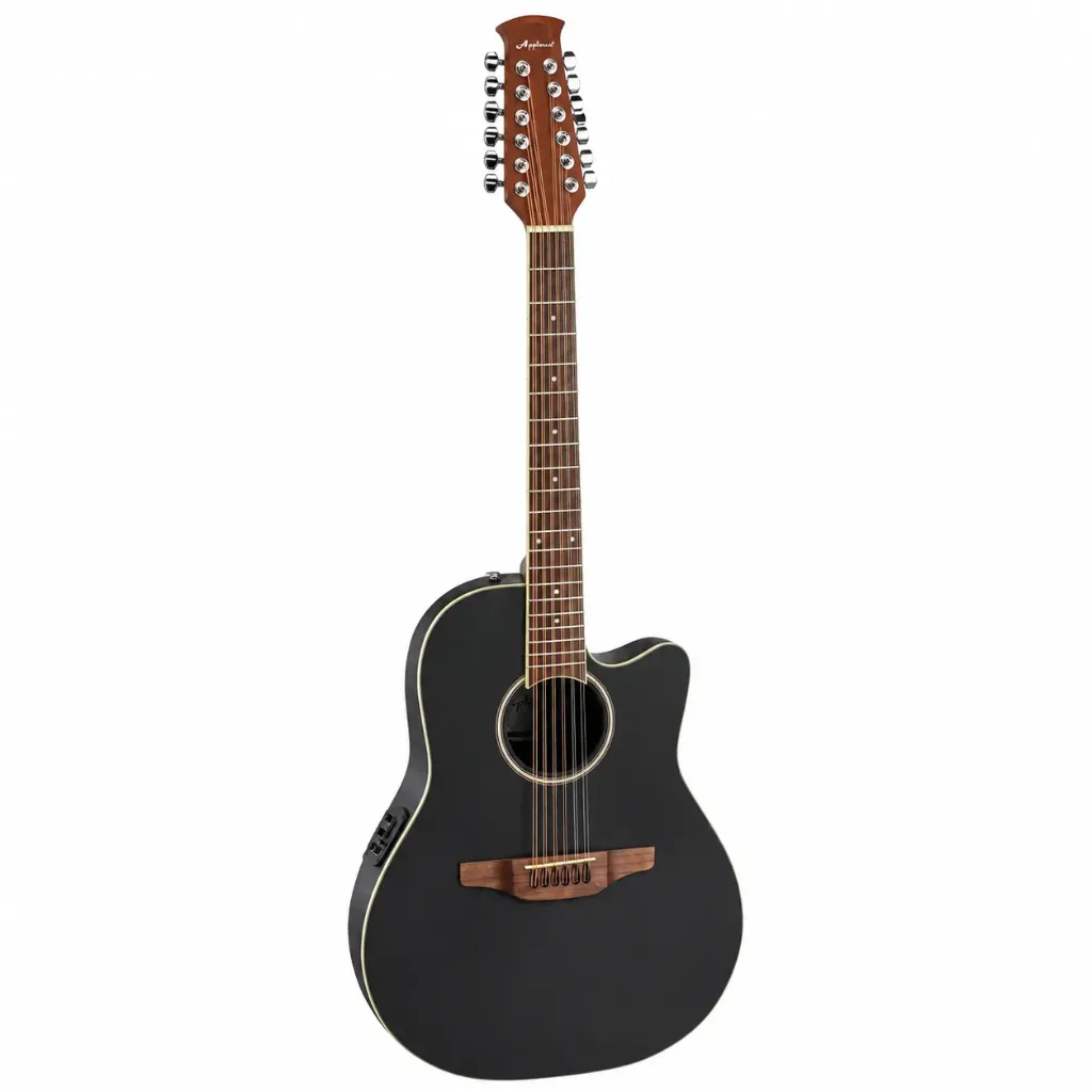 [AB24125S] Applause by Ovation AB24125S Guitarra Electroacústica Traditional Mid Cutaway 12 Cuerdas Black Satin