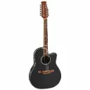 Applause by Ovation AB24125S Guitarra Electroacústica Traditional Mid Cutaway 12 Cuerdas Black Satin