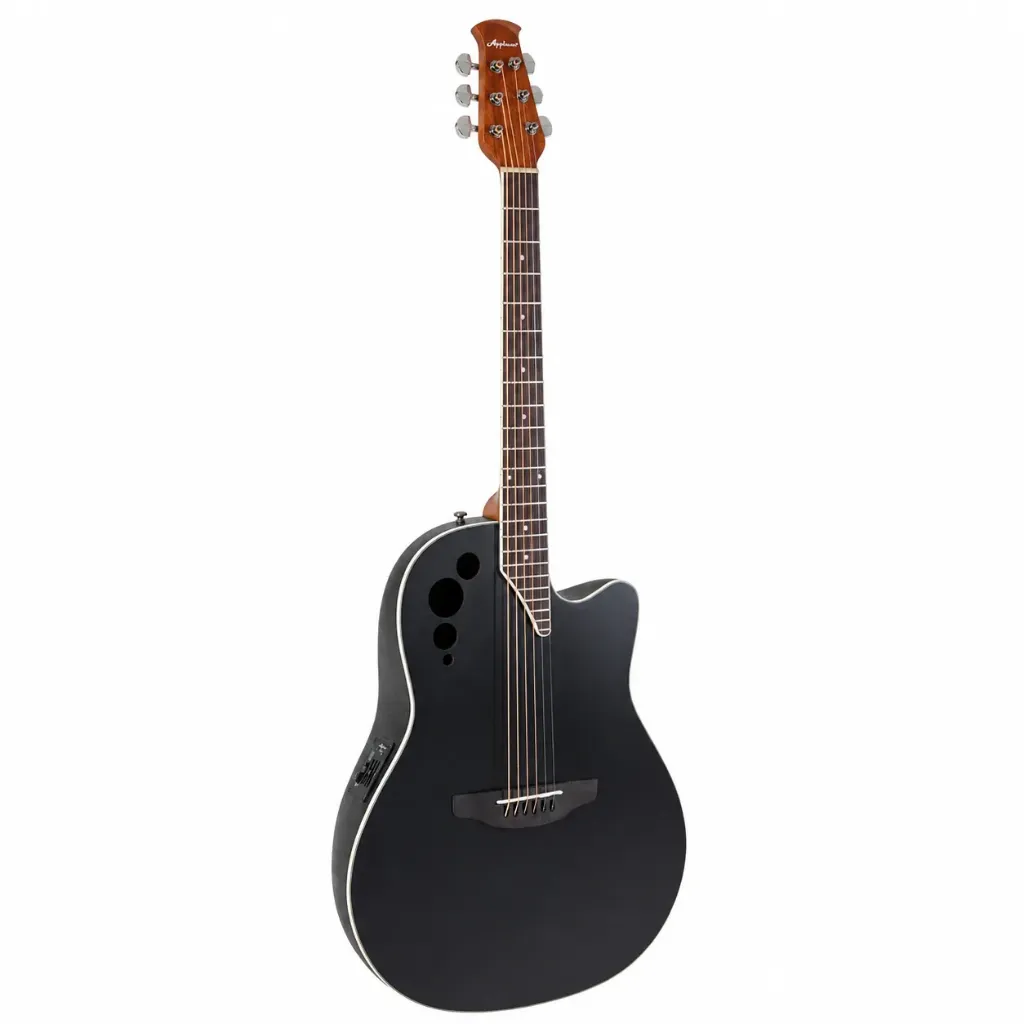 Applause by Ovation AE445S Guitarra Electroacústica Elite Mid Cutaway Black Satin
