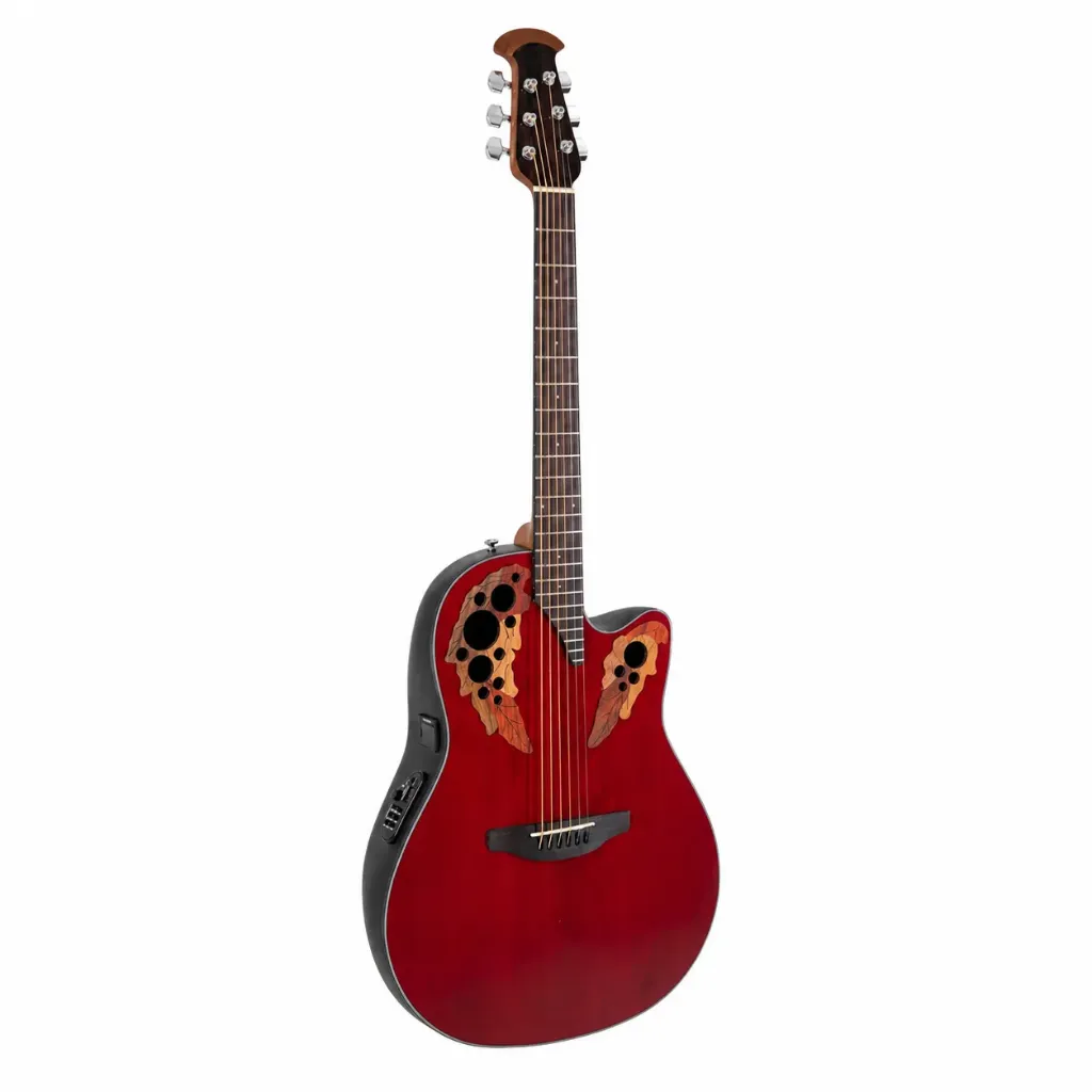 Ovation Celebrity Elite CE48RRG Guitarra Electroacústica Super Shallow Cutaway Red