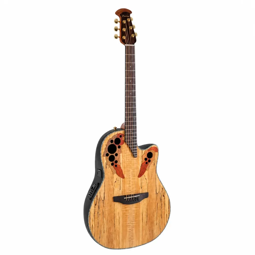 Ovation Celebrity Elite Plus CE44PSMG Guitarra Electroacústica Mid Cutaway Natural Spalted Maple