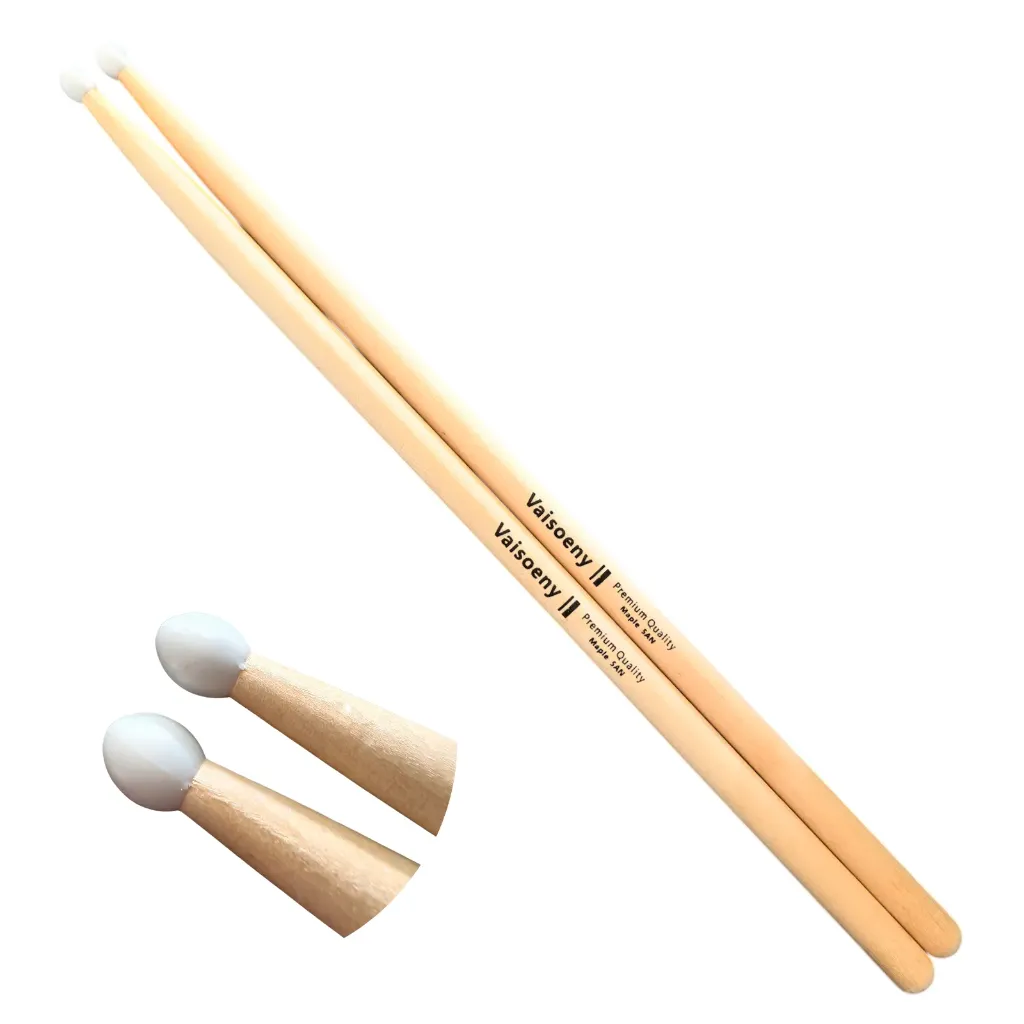 VAISOENY PDS5AN Baquetas 5A de Madera de Arce con Punta de Nylon