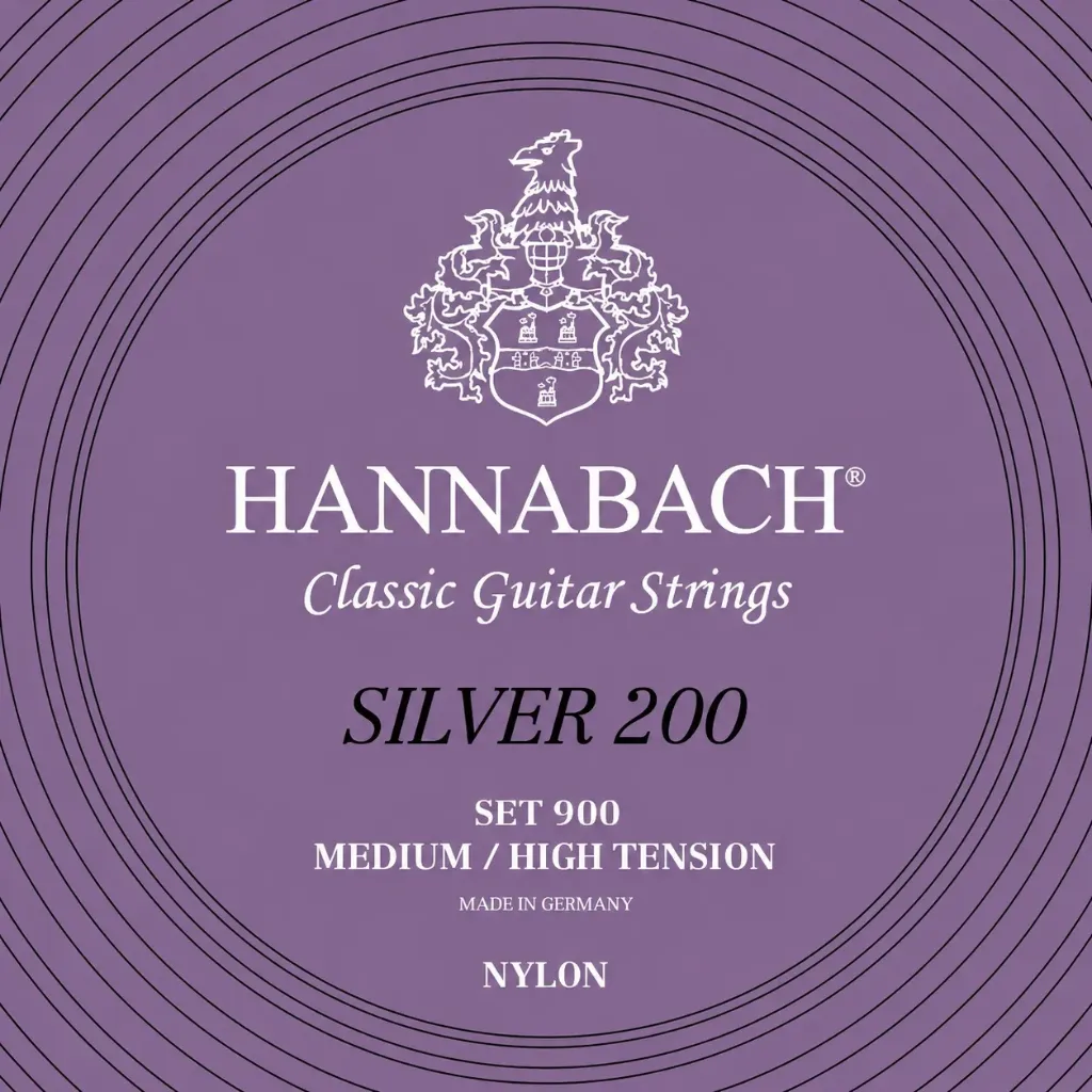 [900MHT] Hannabach 900MHT Silver 200 Encordadura para Guitarra Clásica Tensión Media Alta