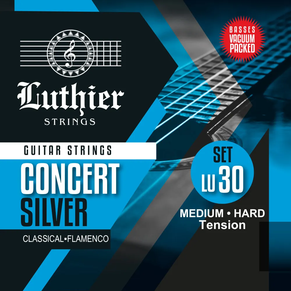 [LU30] Luthier LU30 Concert Silver Encordadura para Guitarra Clásica o Flamenca Tensión Media Alta