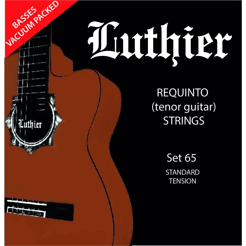Luthier LU65 Nylon Cristal y Bajos Plateados Encordadura para Requinto Tensión Media
