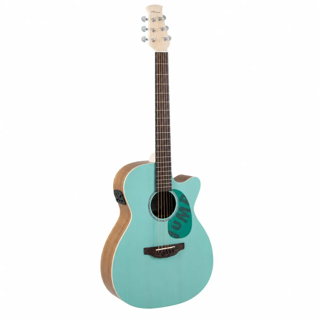 Applause AEO69T Jump OM Electro Cut Guitarra Electroacústica Celeste