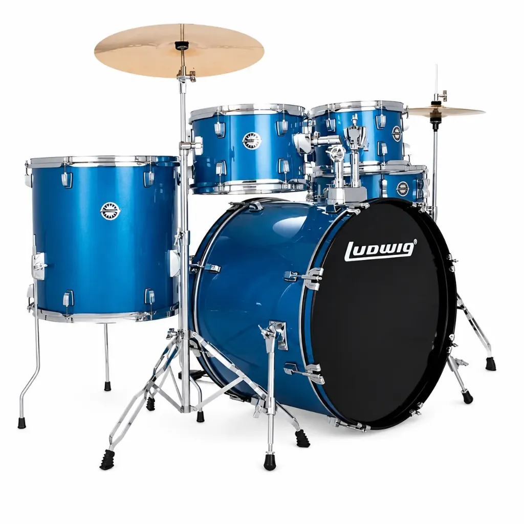 Ludwig LC19519 Accent Batería Acústica 5 Piezas Azul Sparkle