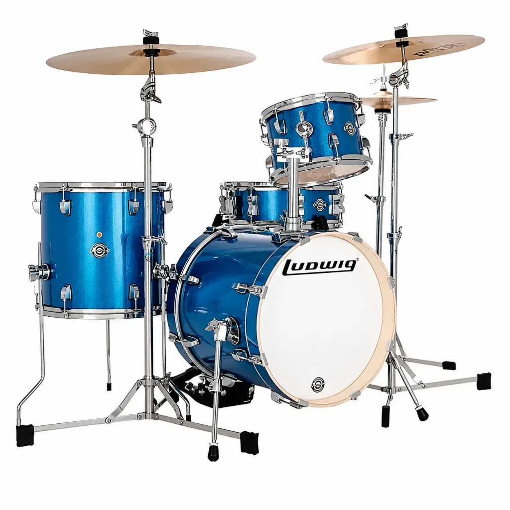 [LC2792] Ludwig LC2792 Questlove Batería Acústica 4 Piezas Azul Sparkle