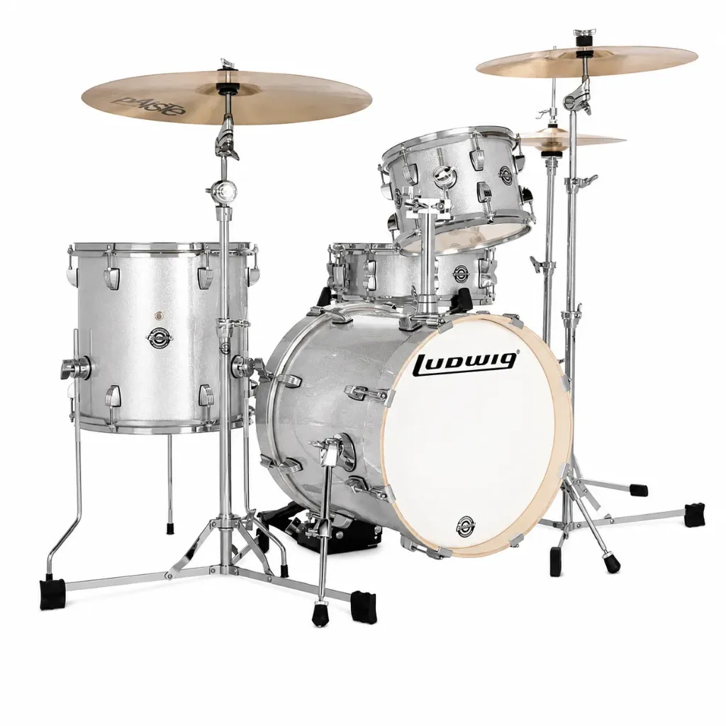 Ludwig LC2797 Questlove Batería Acústica 4 Piezas Plata Sparkle