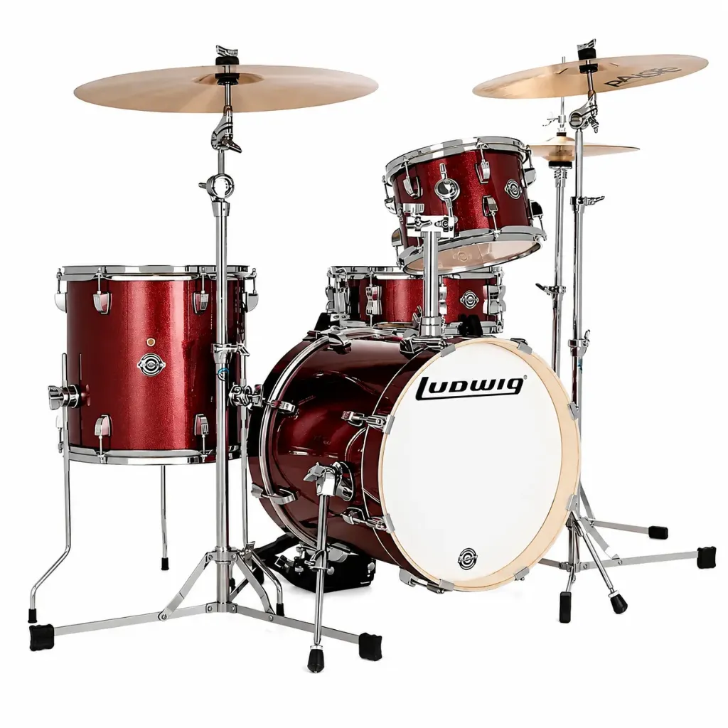 Ludwig LC2794 Questlove Batería Acústica 4 Piezas Rojo Sparkle