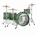 Ludwig L8264LX49 Vistalite Zep Set Batería Acústica 5 Piezas Verde