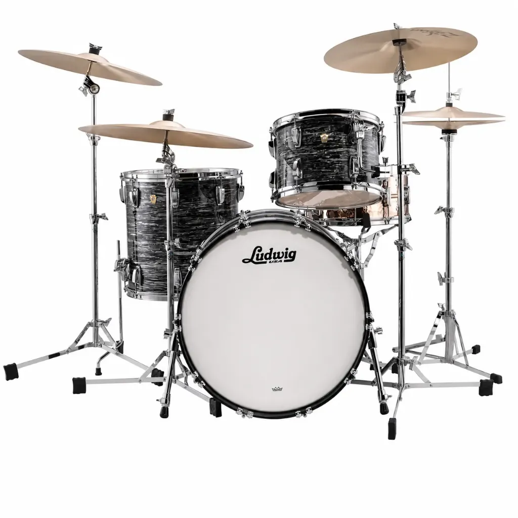 Ludwig L86203AX1Q Classic Maple Fab Outfit Batería Acústica 3 Piezas Vintage Black Oyster