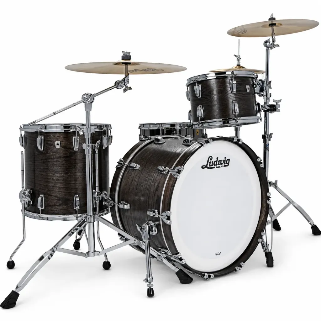 Ludwig L86204AXSY Classic Maple Fab Outfit Batería Acústica 4 Piezas Satin Charcoal