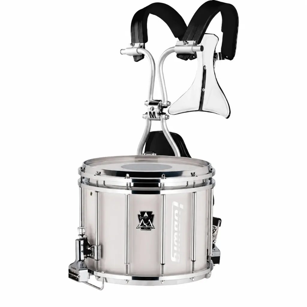 Ludwig LUMS14PSA Tarola de Marcha 14" x 12" Plata Veteada con Arnés