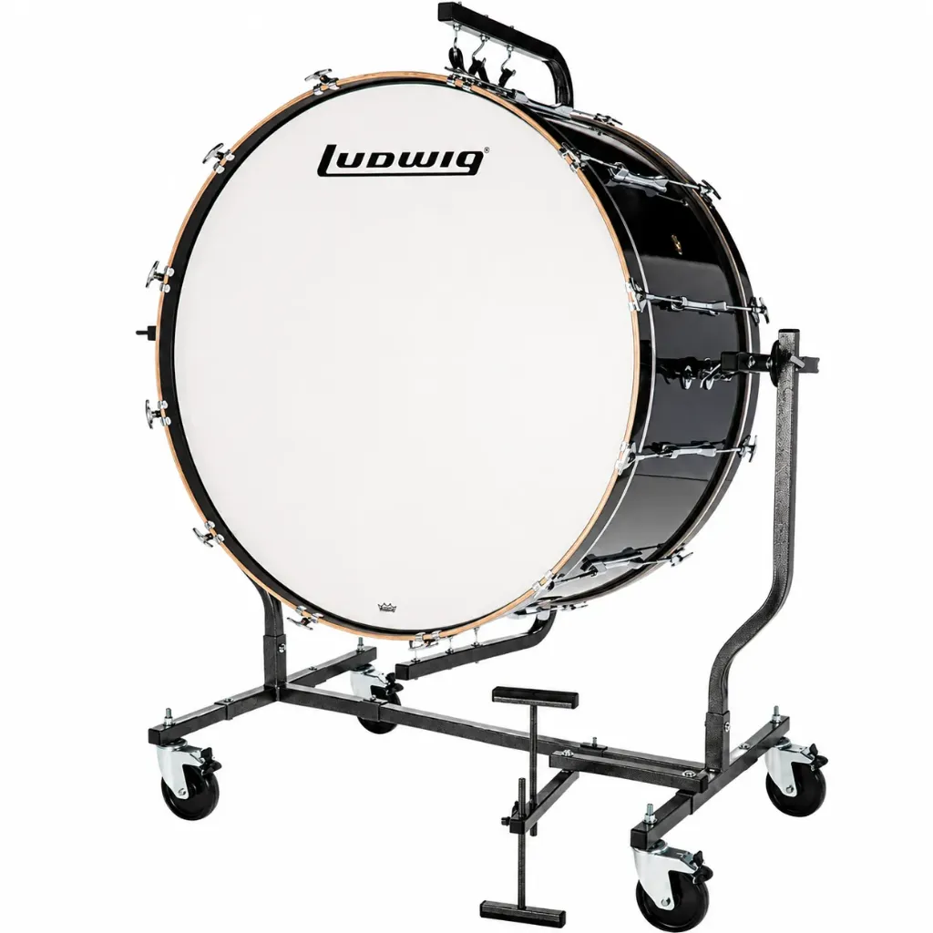 Ludwig LECB32X8G Bombo de Concierto 32" x 16" Negro Veteado con Atril Todo Terreno