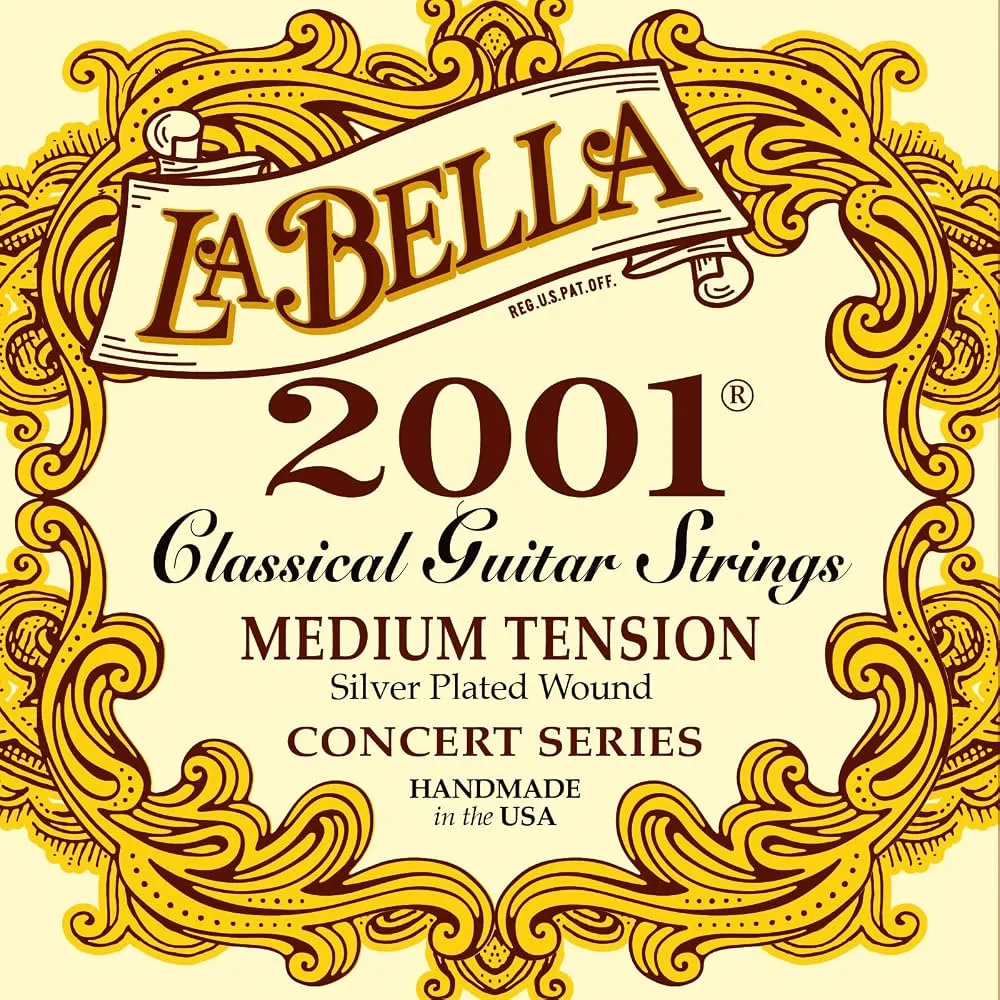 Encordadura La Bella 2001 para Guitarra Clásica – Tensión Media