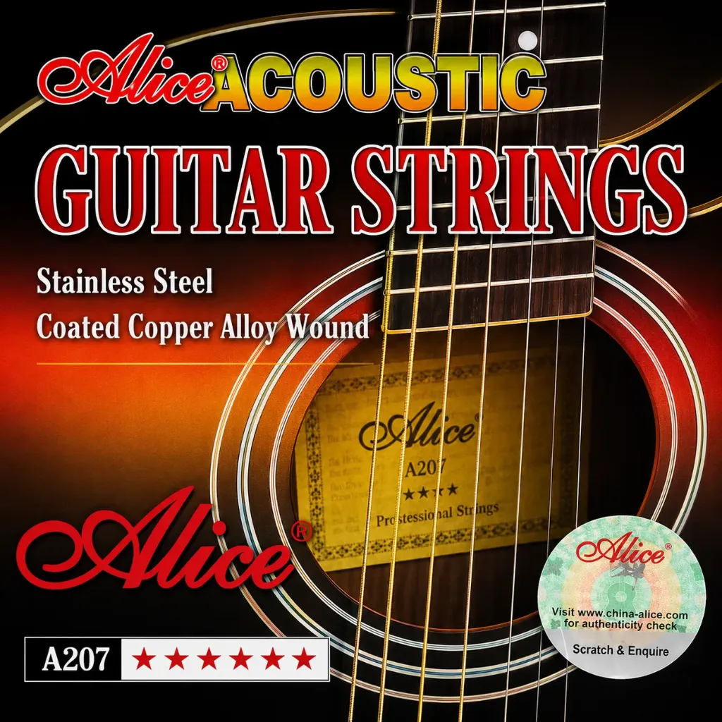 Alice A207SL Encordadura de Acero para Guitarra Acústica Súper Ligera 11-52