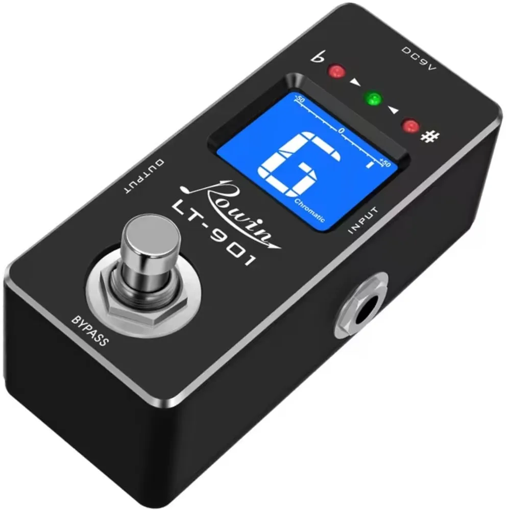 LT901 Rowin Pedal Afinador Cromático para Guitarra Eléctrica y Bajo
