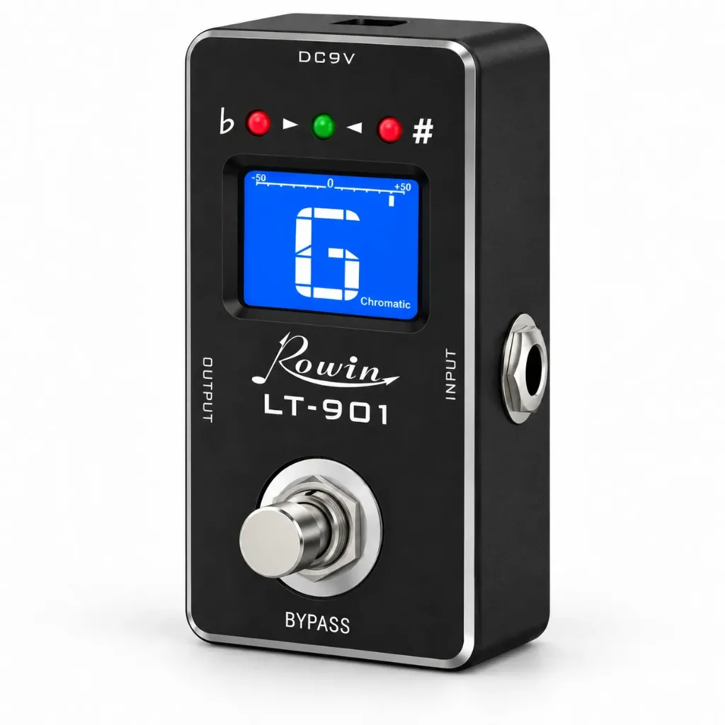 [LT901] LT901 Rowin Pedal Afinador Cromático para Guitarra Eléctrica y Bajo