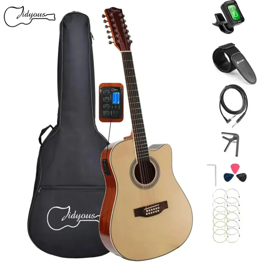 Jidyous GDJ1 Docerola Electroacústica con Funda y Accesorios