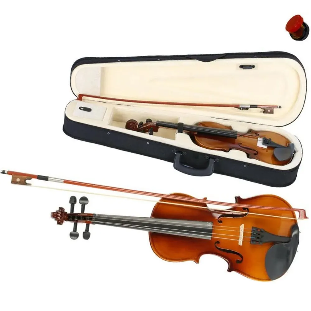 Violín de Madera Natural en 1/4, 1/2, 3/4 y 4/4