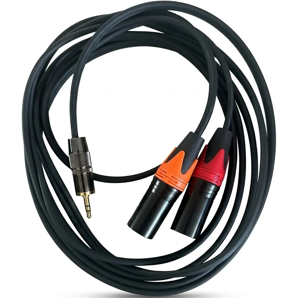 CMPS2CM3 Cable de Plug 3.5 mm Stereo de 2 Cannon XLR Macho 3 Metros