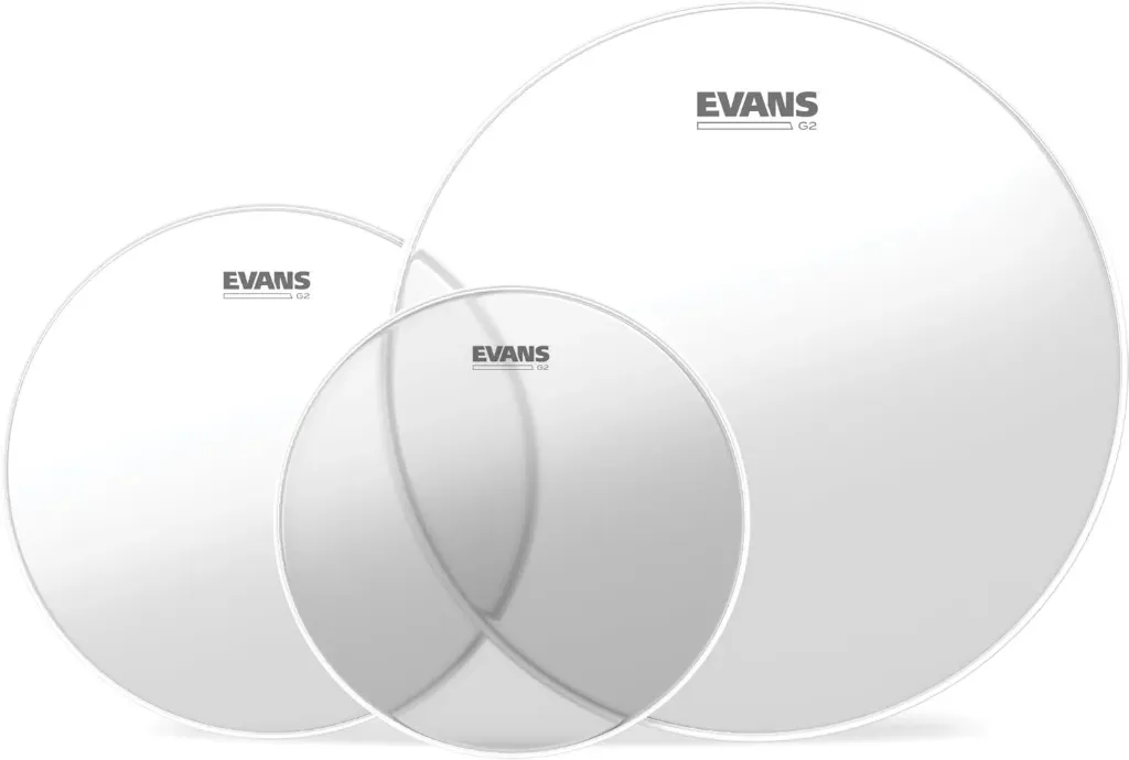 [ETPG2CLRF] Evans ETPG2CLRF Clear Fusion Juego de Parches para Tom Transparentes 10”, 12” y 14”