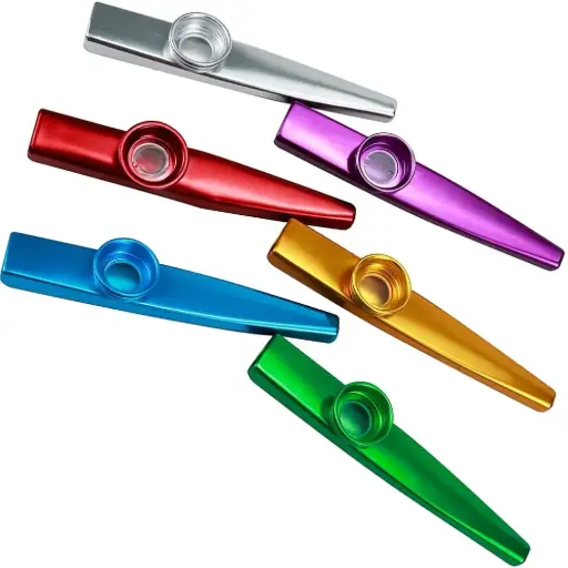 🎵✨ ¡Diversión musical en tus manos con los Kazoo Metálico Premium! ✨🎵