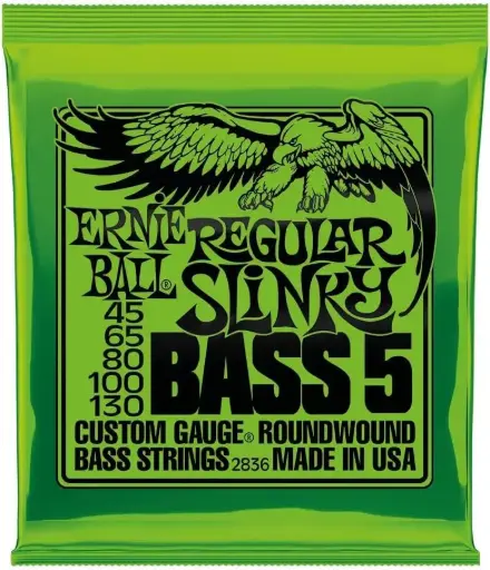 [2836] Ernie Ball 2836: Encordadura de 5 Cuerdas para Bajo Eléctrico 🔥🎸