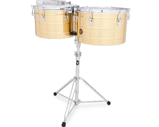 [LP258B] Latin Percussion LP258B Timbales 15 y 16 Pulgadas Con Atril De Laton