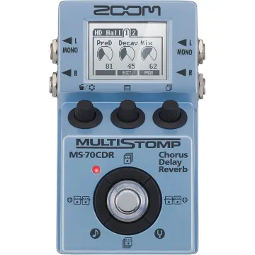 [MS70CDR] Zoom MS70CDR Pedalera De Efectos Multi stomp 86 Efectos De Guitarra y Bajo Usa Hasta 6 Efectos Simultáneamente 