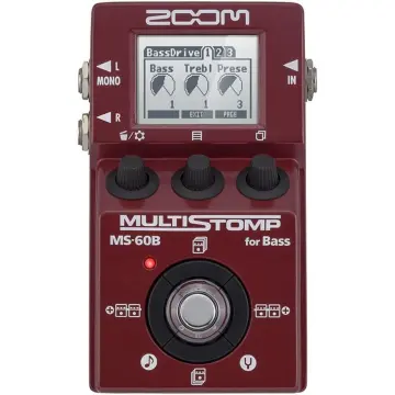 [MS60B] Zoom ZMS60B Pedalera Multiefectos Para Bajo Hasta 4 Efectos Simultáneos 50 Presets 142 Efectos