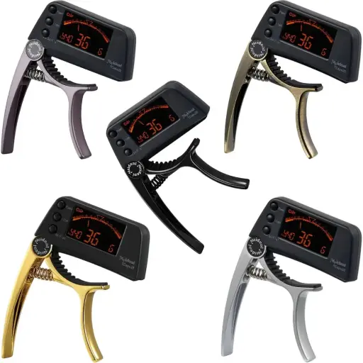 Medial TCAPO Capotrasto Con Afinador Electrónico Para Guitarra