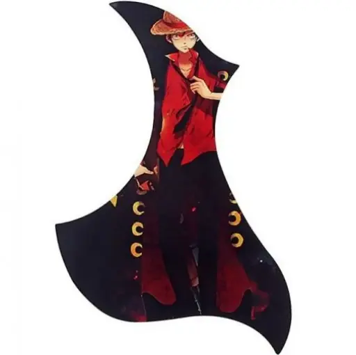 [GPG020] Only Music GPG020 Mica Golpeadora Para Guitarra en Forma de Bota con Estampado de Monkey D. Luffy