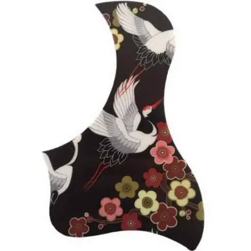[GPG028] Only Music GPG028 Mica Golpeadora para Guitarra en Forma de Bota con Estampado de Cigüeñas Volando