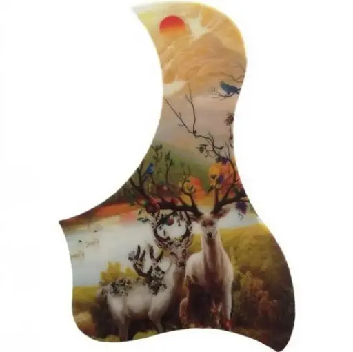 [GPG029] Only Music GPG029 Mica Golpeadora para Guitarra en Forma de Bota con Estampado de Venados