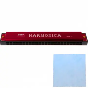 [AR24RED] Only Music AR24RED Armónica Profesional De 24 Hoyos De Metal Roja