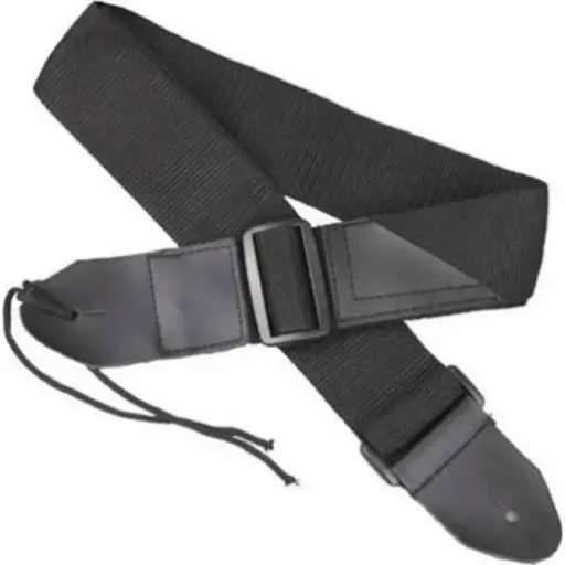 [A040] Tahalí de Algodón Negro Guitarra Eléctrica / Bajo Alice A040 