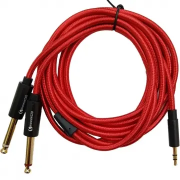 [P35SP630100] Only Music P35SP630100 Cable de Plug 3.5mm Stereo a 2 Plugs 6.3mm de 1 Metro de Muy Alta Calidad